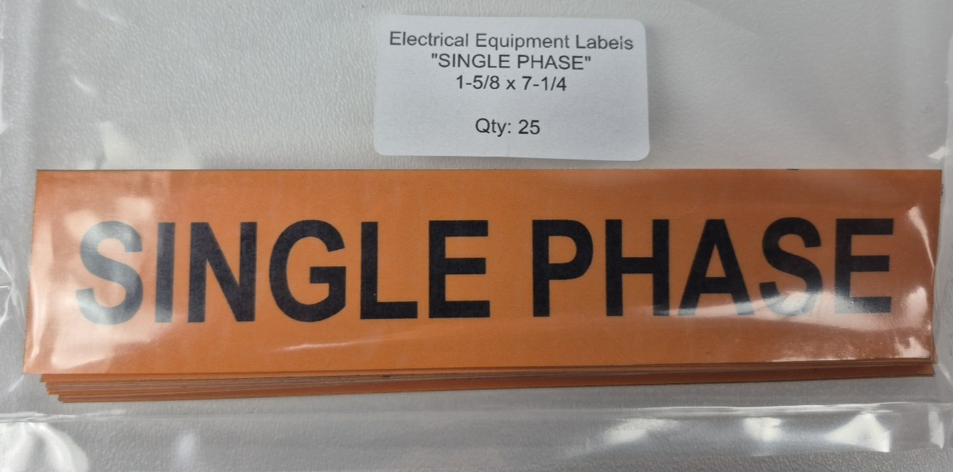 159pc Electrical Voltage Label Sticker Lot 120V 240V 480V Single Three Phase NEW