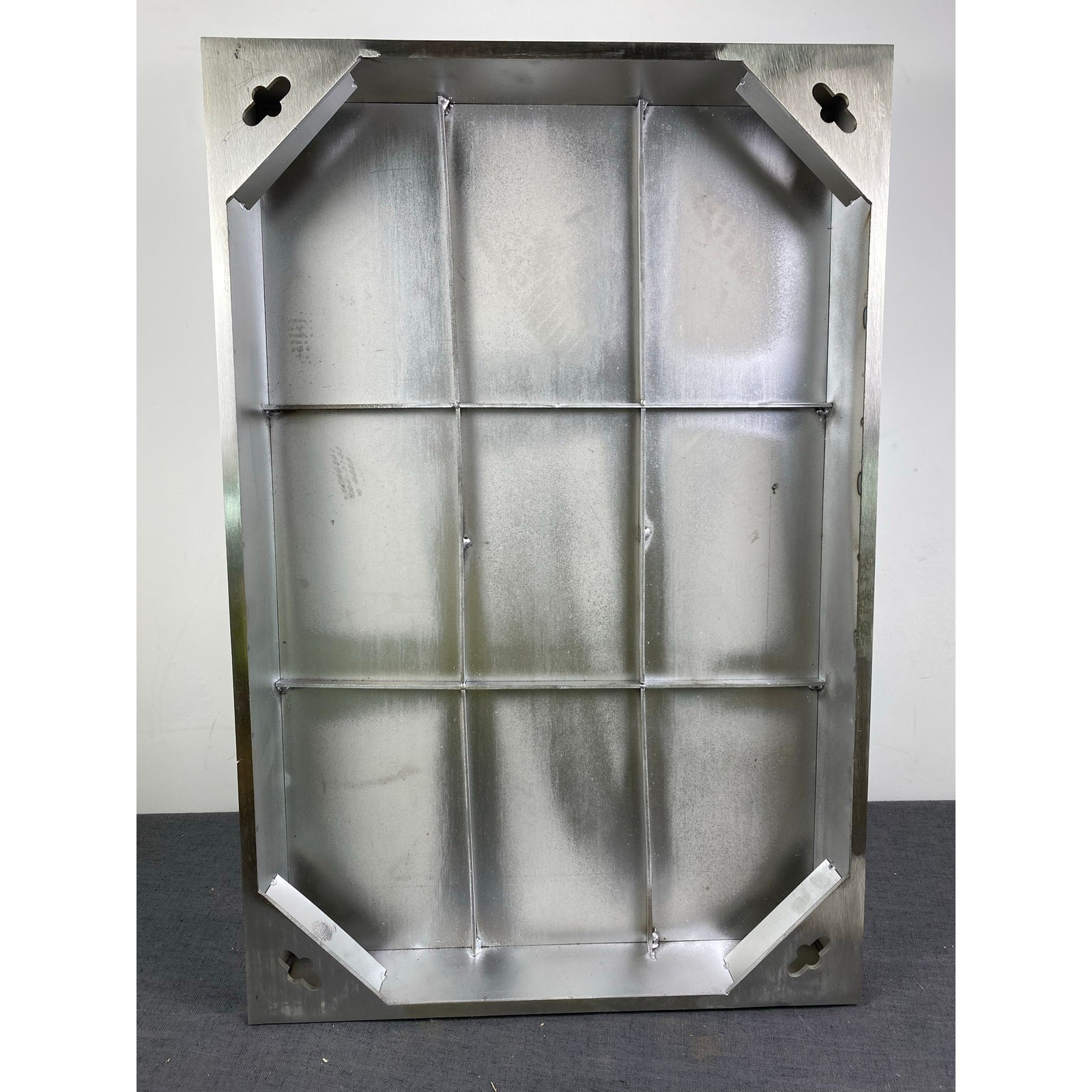 New 4x16x2.4in Invisible Stainless Steel Manhole Cover and Frame, Recessed