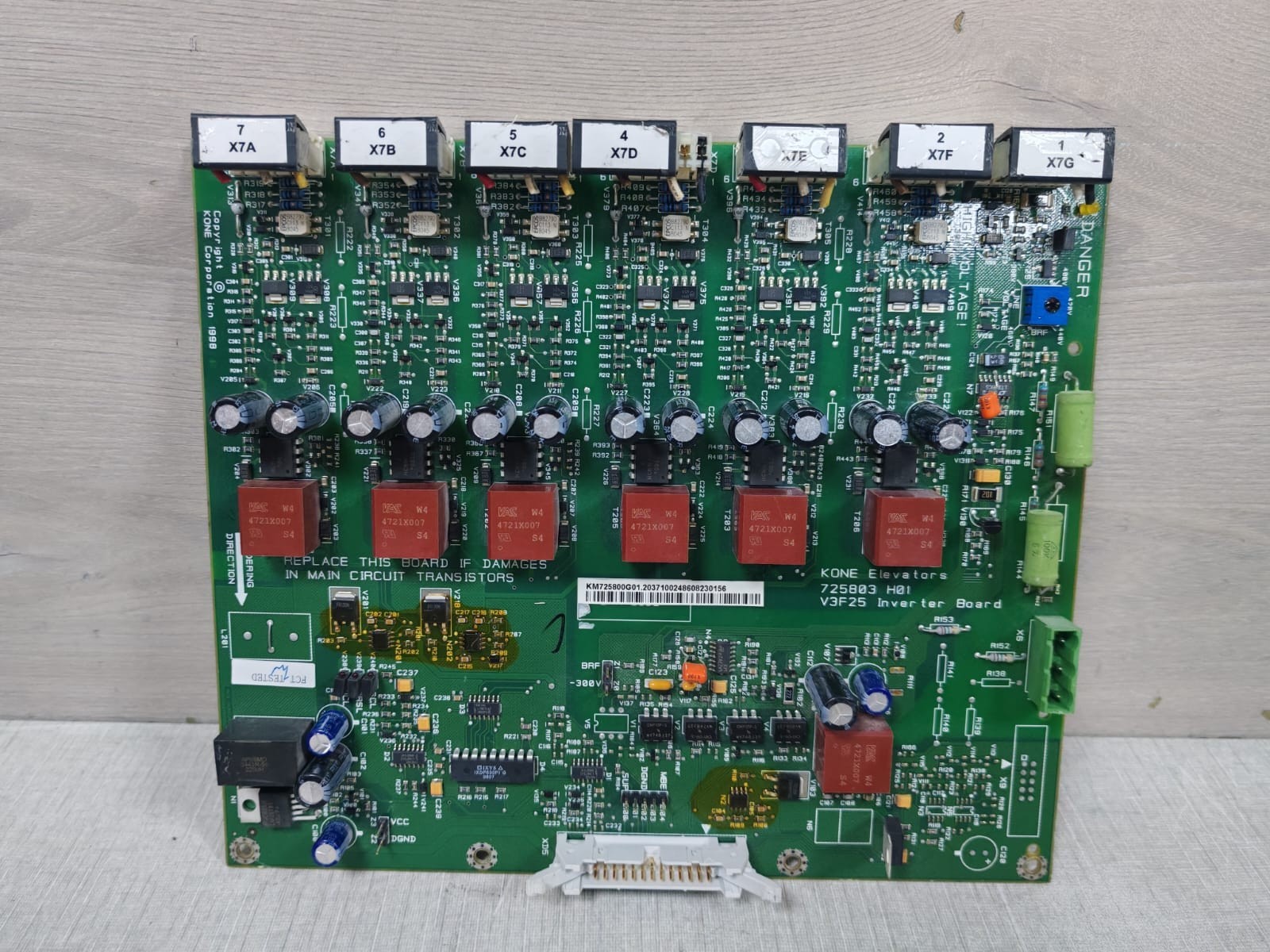 KONE 725803 H01 V3F25 Inverter Board KM725800G01