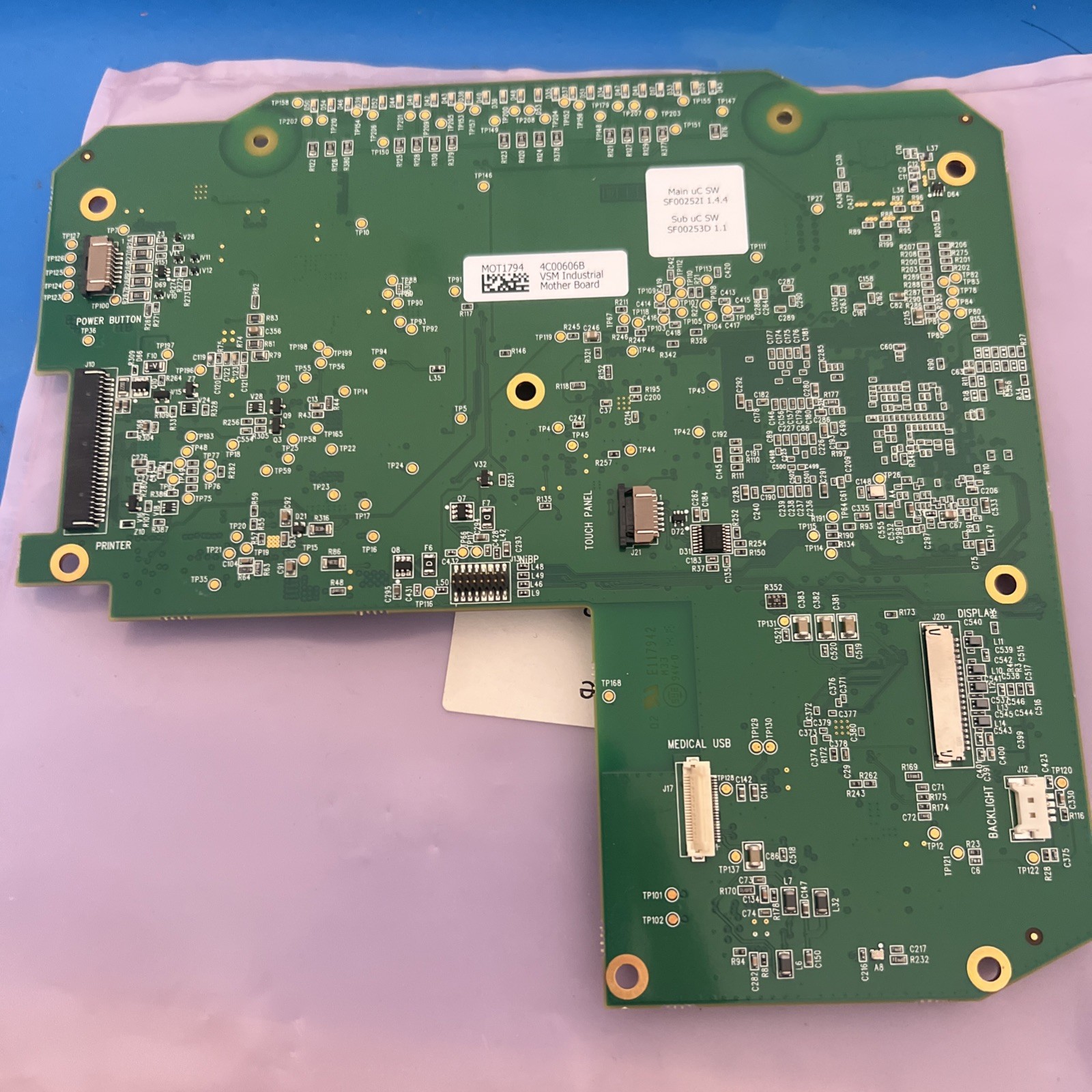GE Dinamap VC150 MAIN BOARD P/N 4C00606B Software 1.4 And Below.