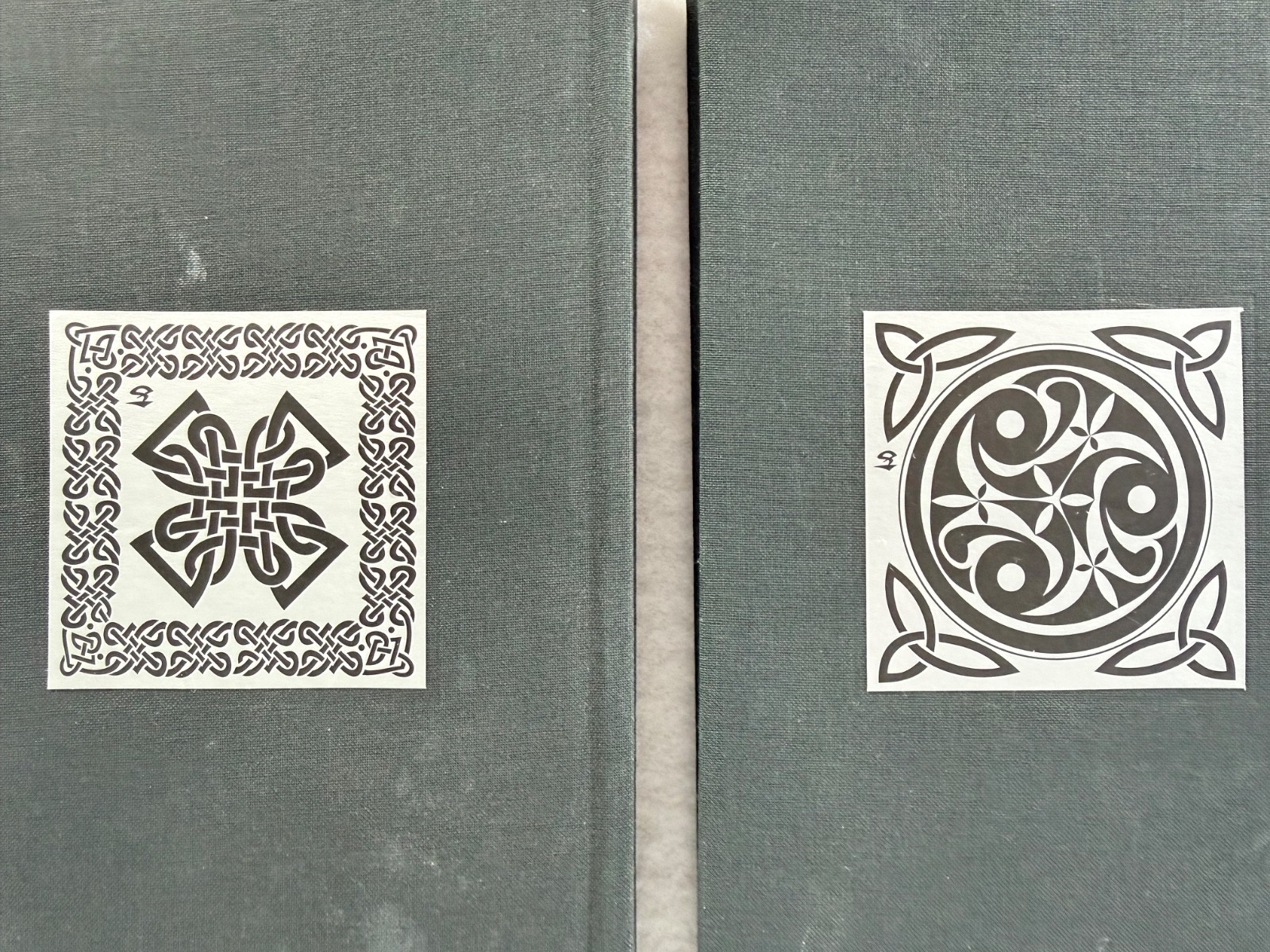 3 Notebooks Journal Lined Celtic Triskele Spiral Red Faux Leather Mandala Blank