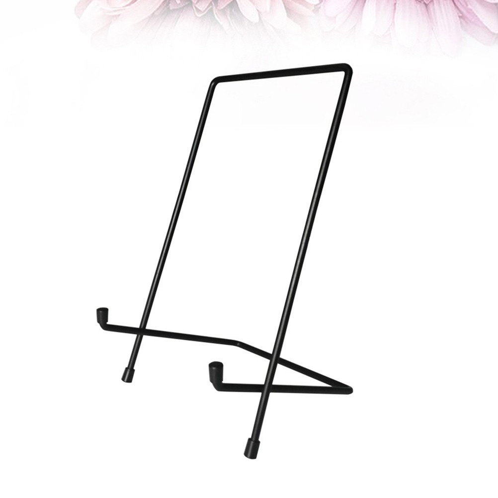 Iron Display Stand for Picture Frames with Baked Lacquer Finish Black