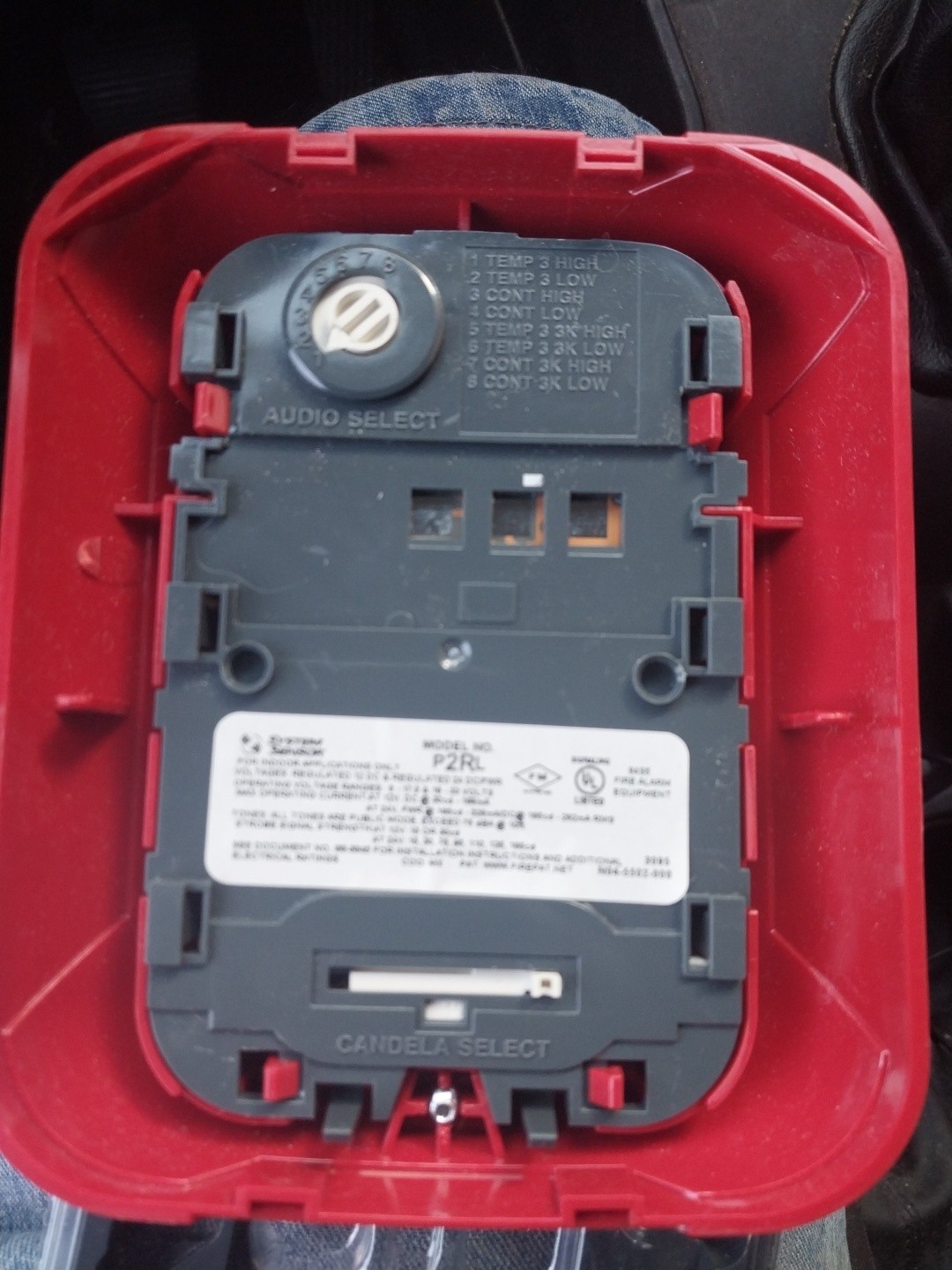 System Sensor P2RL 2 Wire Horn Strobe Sensor – Red