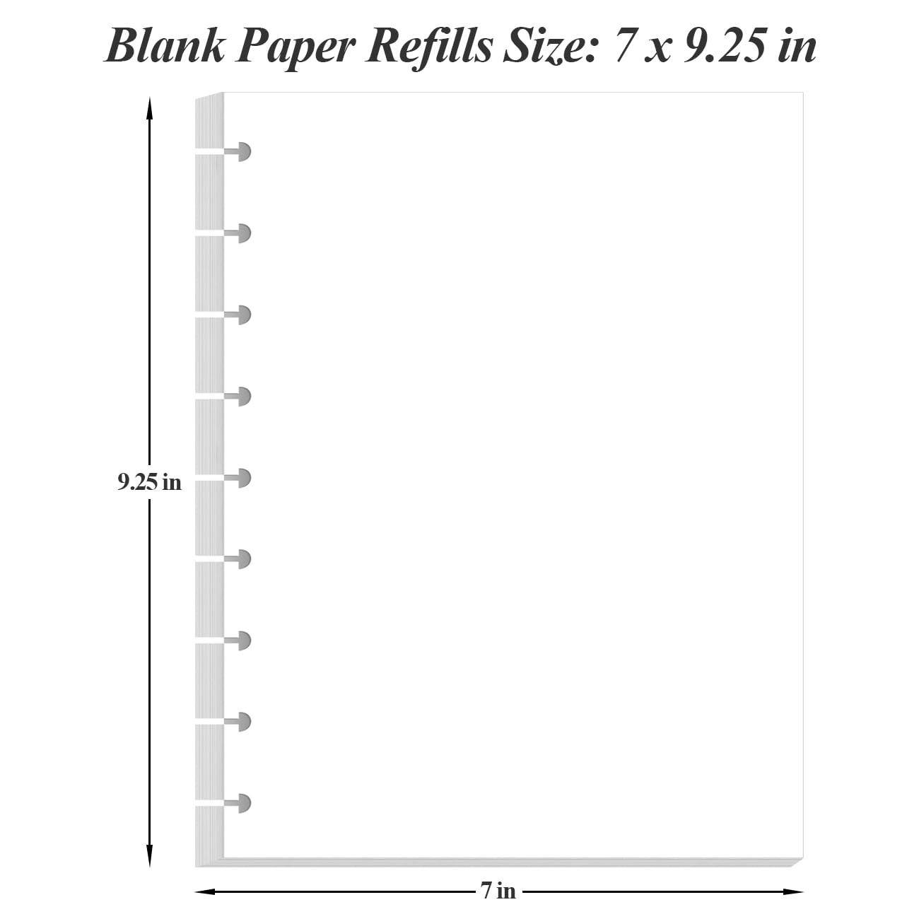 9-Disc Discbound Blank Refill Paper, Classic Size Discbound Pre-Punched Happy Pl