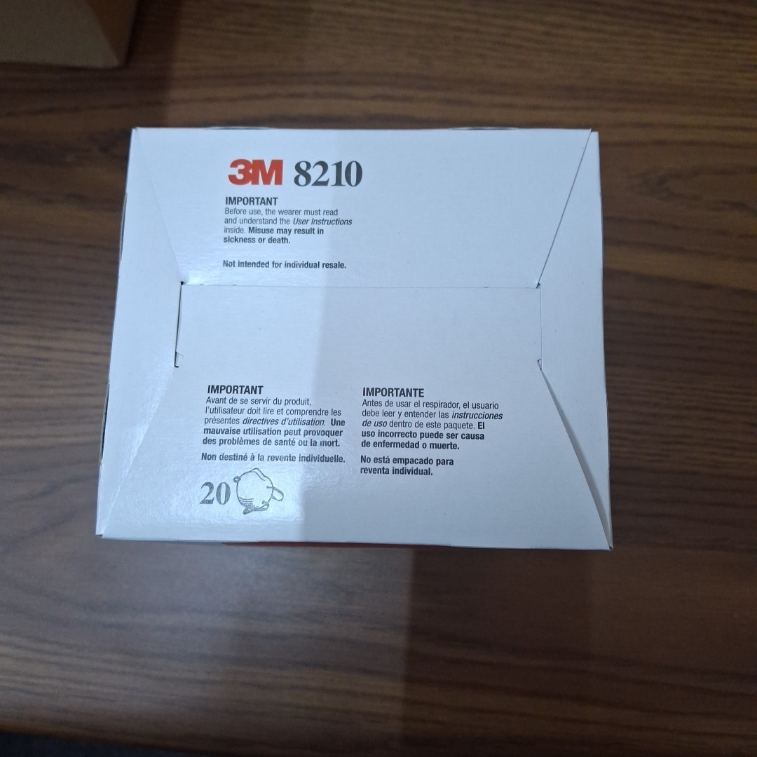 3M 8210 N95 Disposable Respirator Dust Mask | 4 Packs of 20=80 Masks | EXP | New