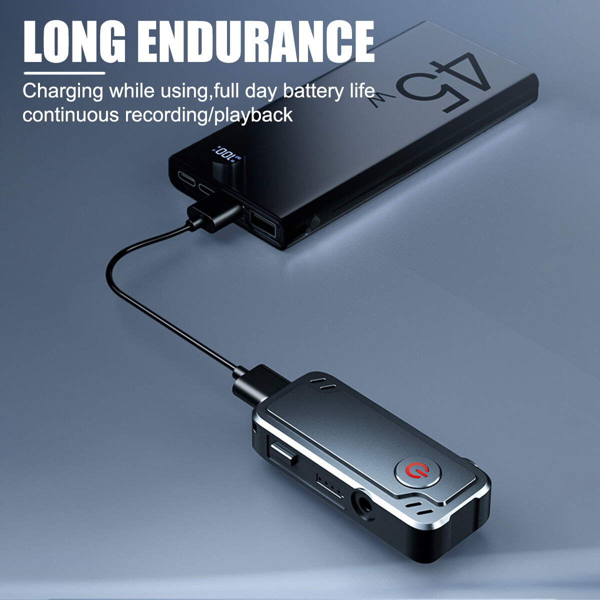 MP3 Digital Hidden Voice Recorder Spy Mini Clip-On Audio Activated Dictaphone US