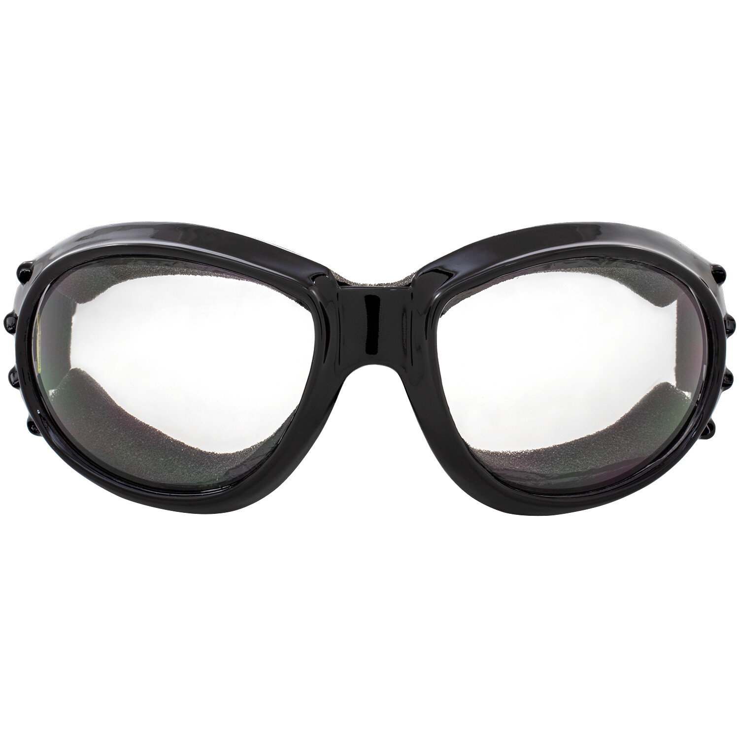 4 Birdz Motorcycle Goggles Black Frames with Clear Smoke Yellow & Amber Lenses