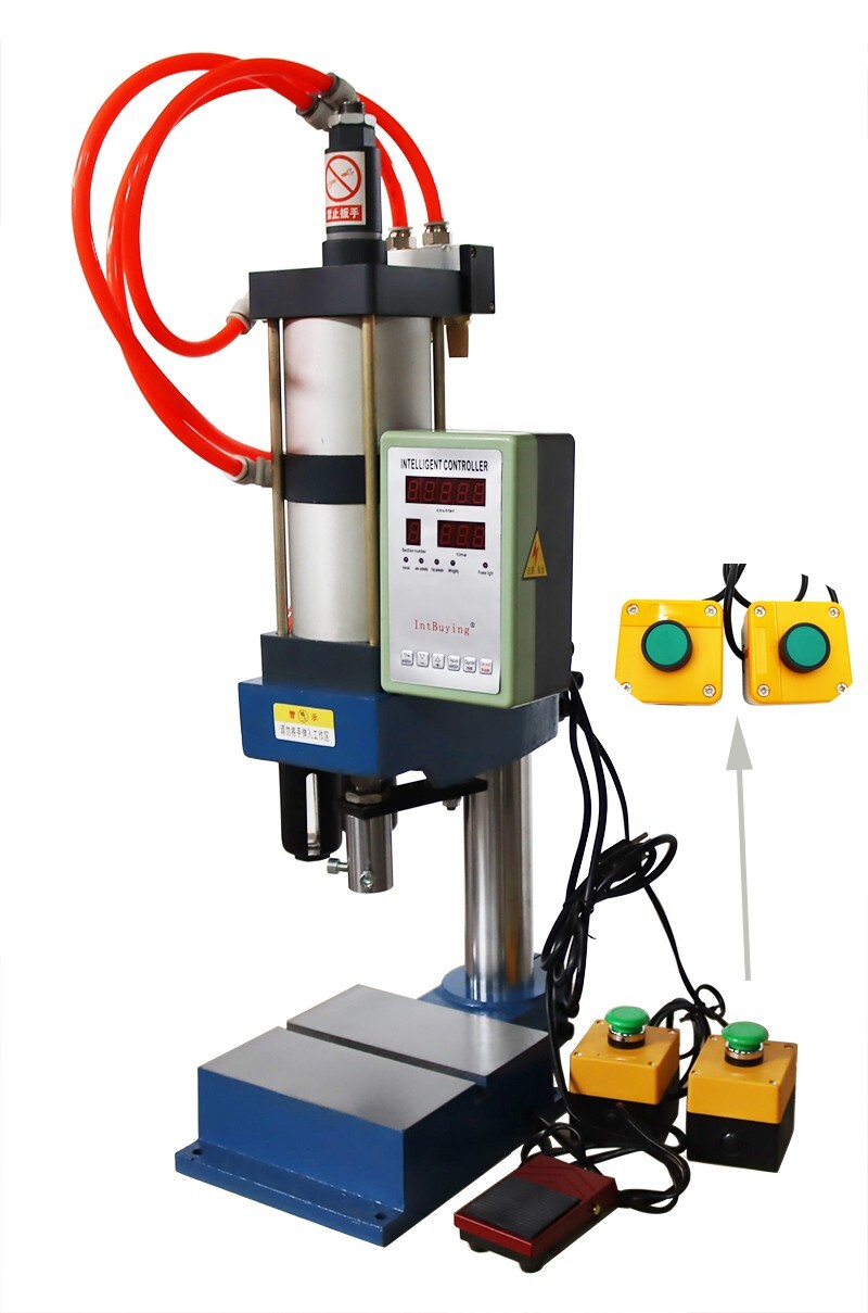 2205lbs/1000kg 110V Two Manual Mode Pneumatic Punch Press Machine T-shaped Slot