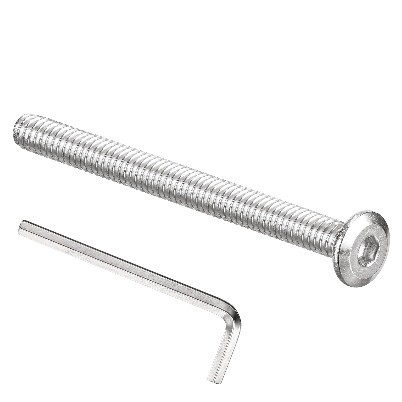 1/4-20 x 3″ Flat Head Hex Screw, 10PCS Stainless Steel Bolt with Hex Wrench