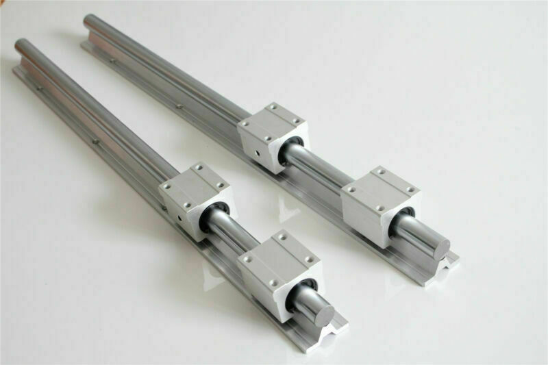 2Pcs SBR20 L200-1500mm Linear Rail Guide Shaft Rod & 4Pcs SBR20UU Block Bearing