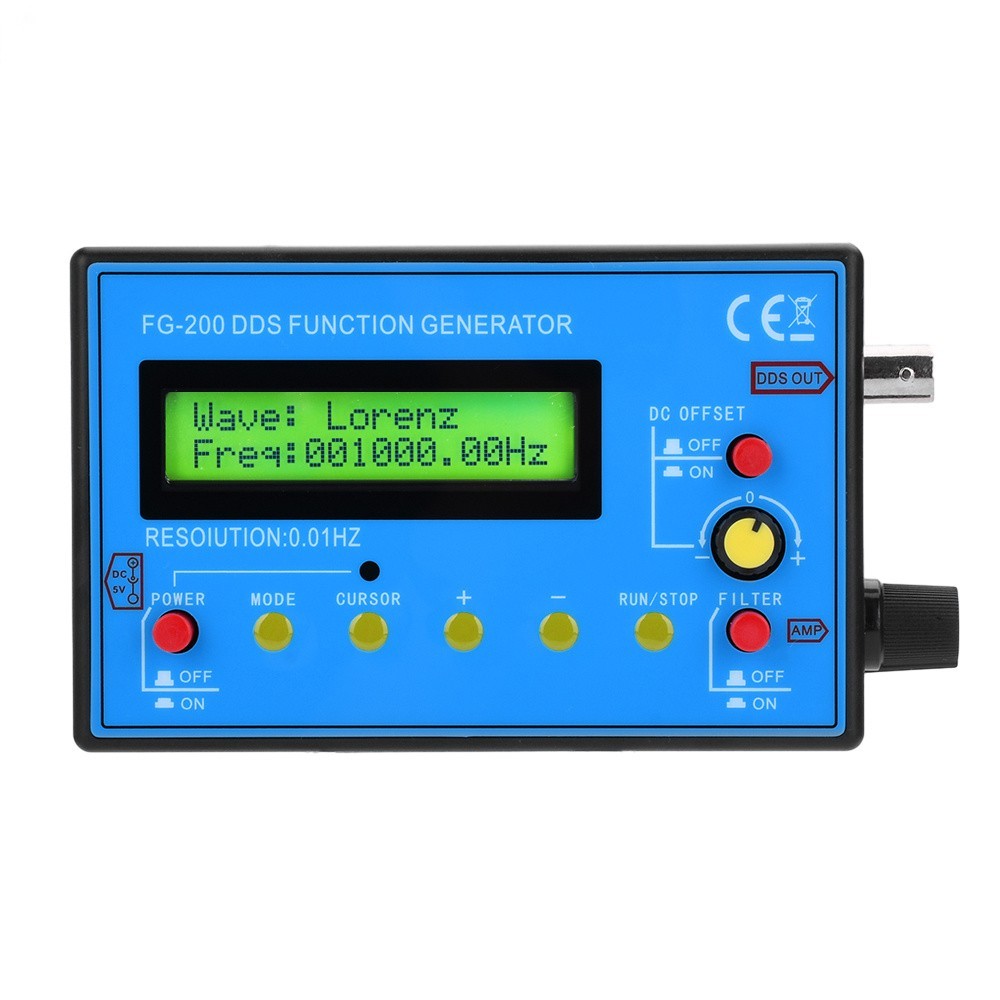 FG-200 0.01Hz-500KHz DDS Function Signal Generator Frequency Signal Counter