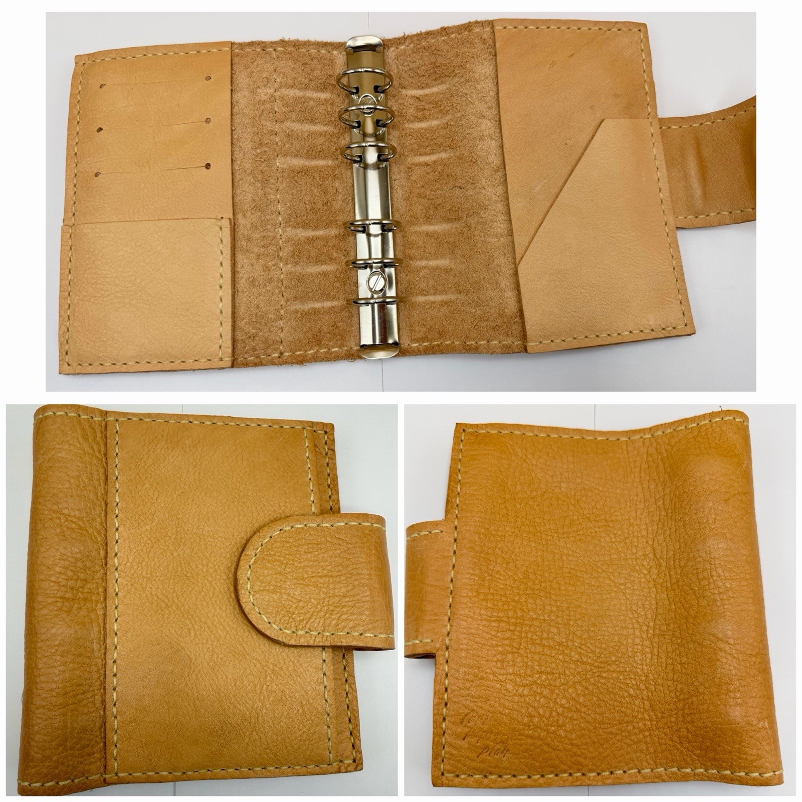 Love Paper Plan Personal Size Leather Planner 25mm Rings Natural Veg Tan
