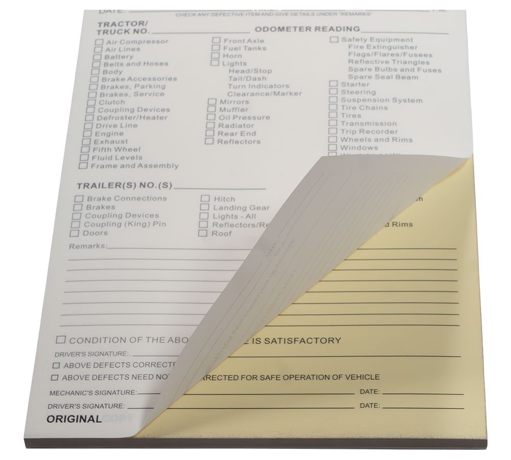 5-1/2″x8-1/2″Driver’s Vehicle Inspection Report Book for Truck Drivers 20 Pcs