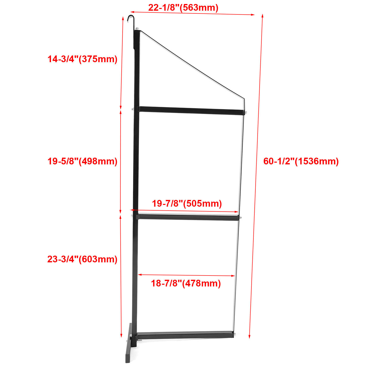 4 Pack Black Cargo Shipping Container Shelving Shelf Brackets Universal Fitment