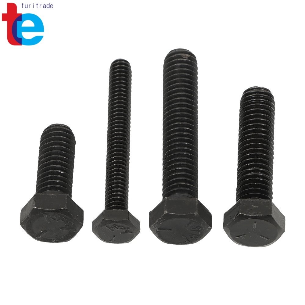 272PCS Hex Bolts Screws With Nuts Flat Lock Washers Assortment Kit 1/4 5/16 3/8