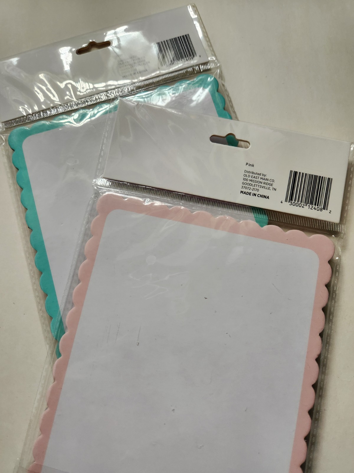Lot of Mini Dry Erase White Boards 7 pkg of 2 Scalloped Edge