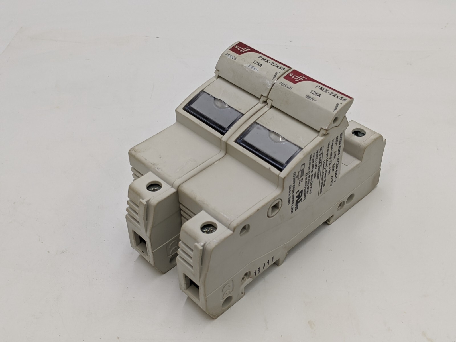 DF PMX-22×58 Fuse Holder 125A 690V 2P 125 Amp 690 Volt 2 Pole Din Rail