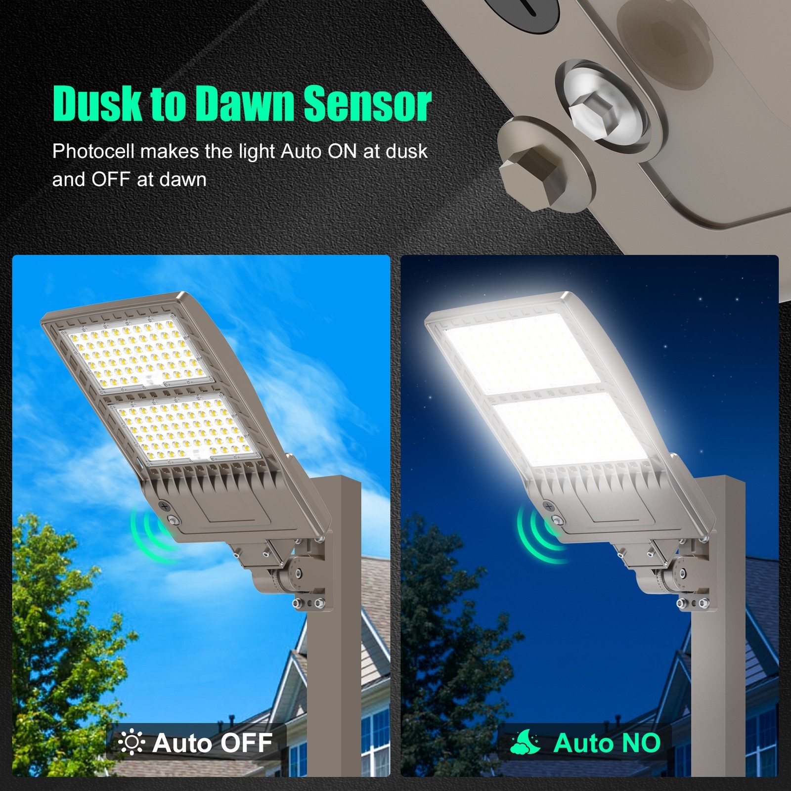 400W LED Parking Lot Light Commercial Shoebox Pole Lamp 277-480V 60,000lm 5000K