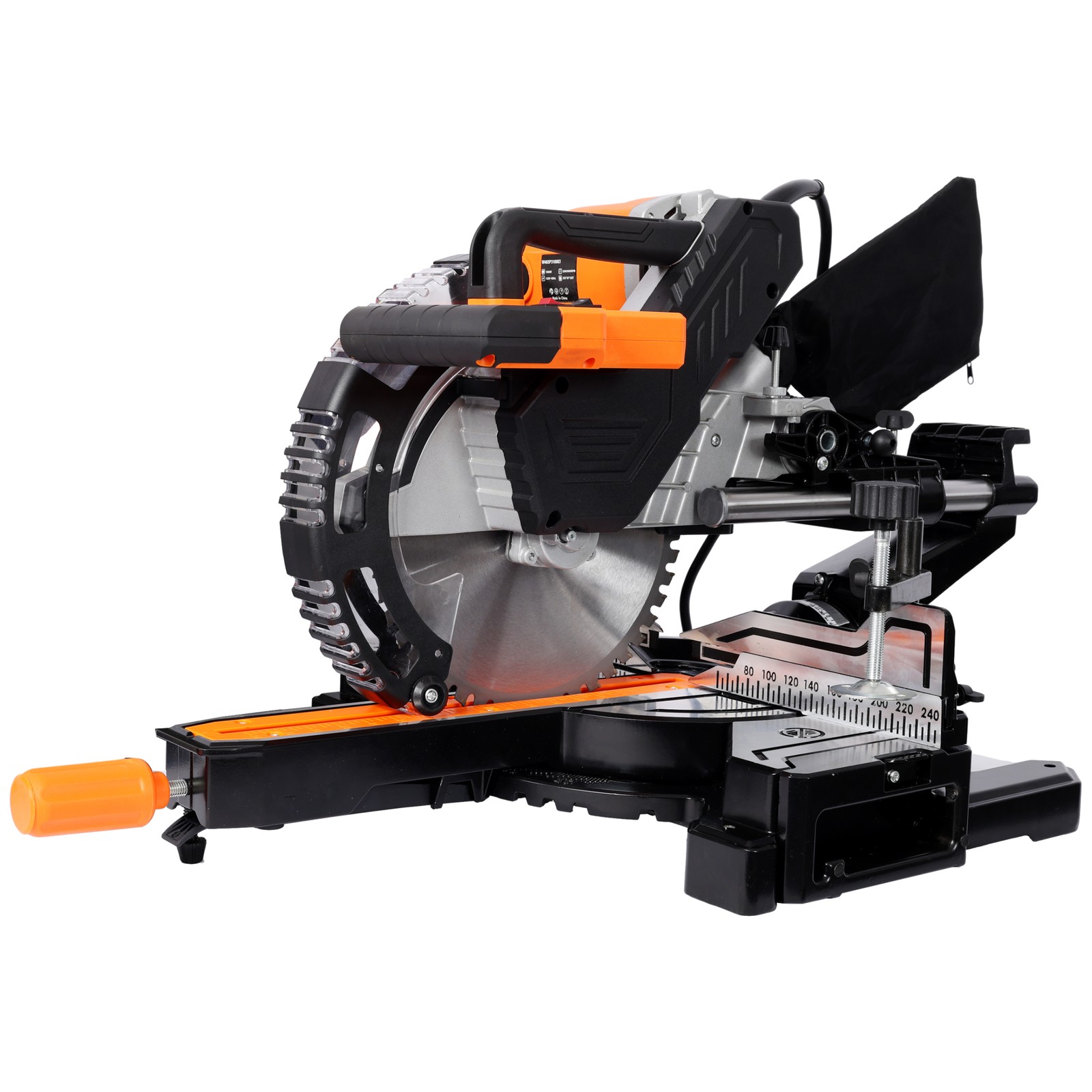 10″Dual Bevel 2 Speed Sliding Miter Saw w/LED,48T Blade,0-45°Bevel,5000/3200 RPM