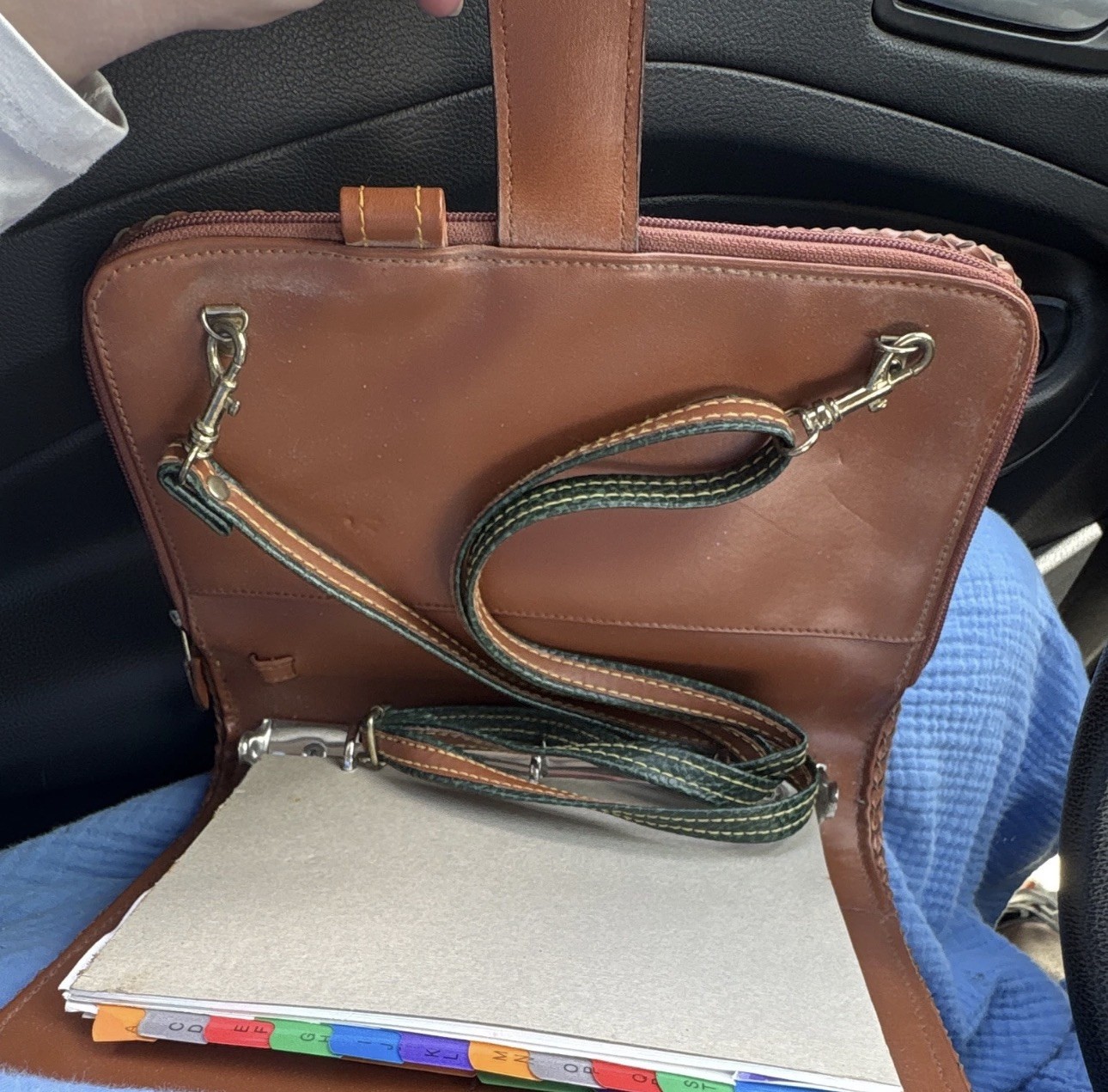 Dooney & Bourke Organizer Notebook Planner Calendar Leather Vintage Crossbody