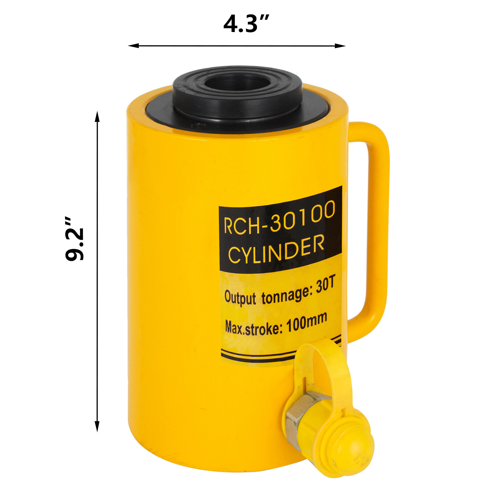 Hydraulic Cylinder Jack 30Ton 4″ Stroke Hollow Localfast 100mm/4inch Ram Metal