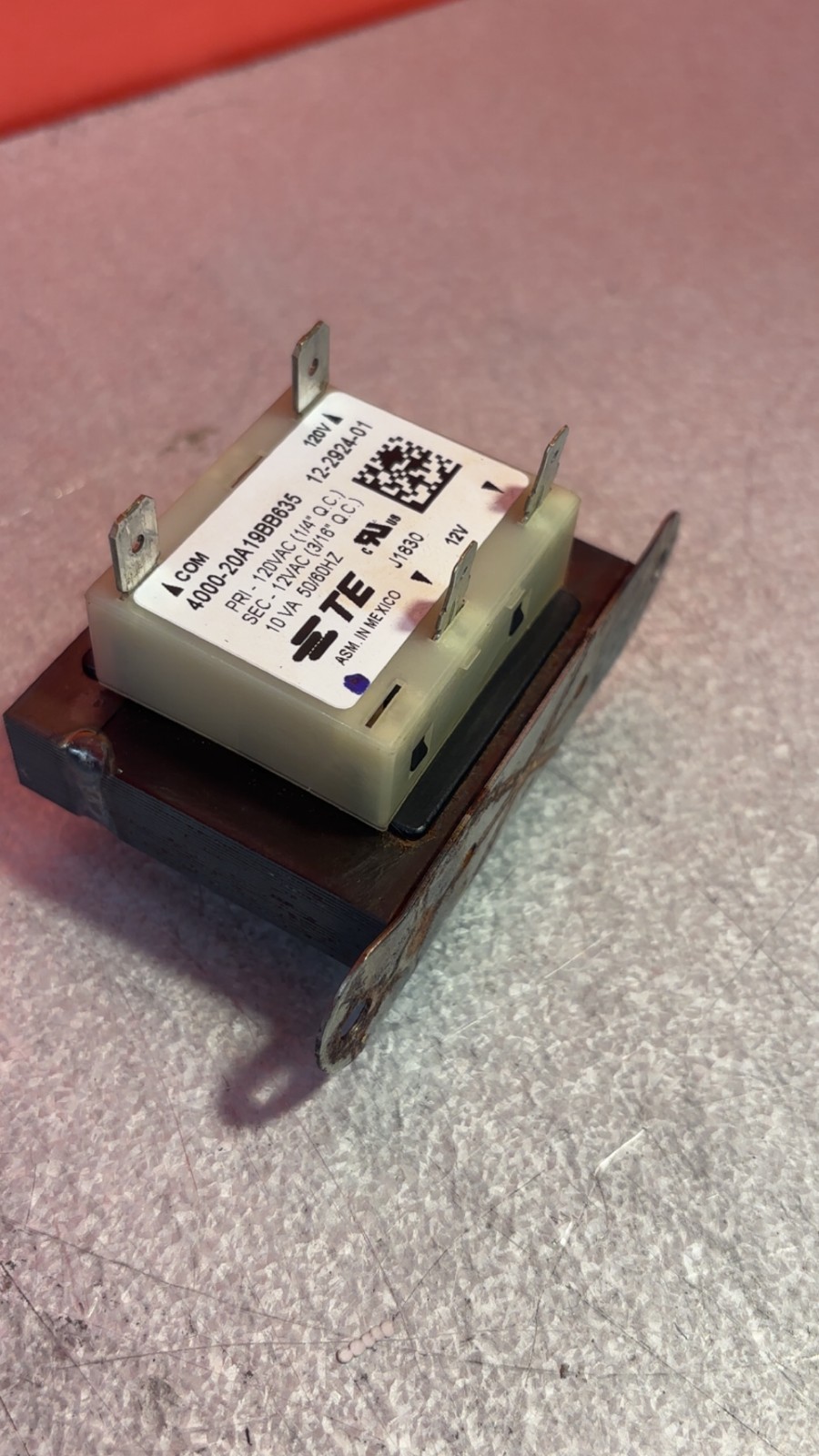 4000-20A19BB635 Scotsman Transformer 120V 50/60HZ PRI 120V AC. SEC 12V AC