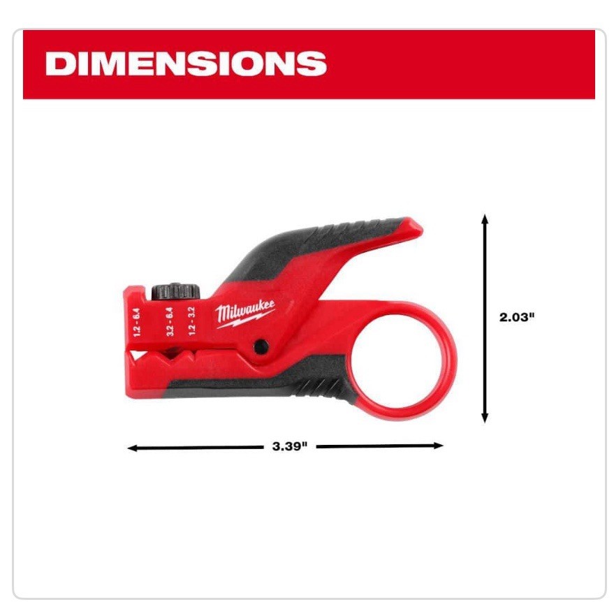 Milwaukee 48-22-3014, Buffer Tube Ringer and Slitter for Fiber Optic Cables