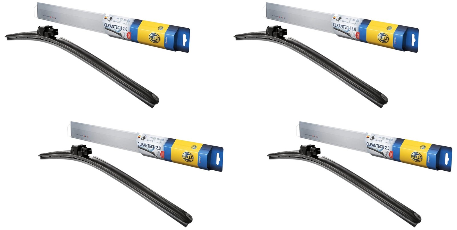 Hella OE Quality 16 Inch All Seasons Nano- Coated Rubber Cleantech Wiper Blad…