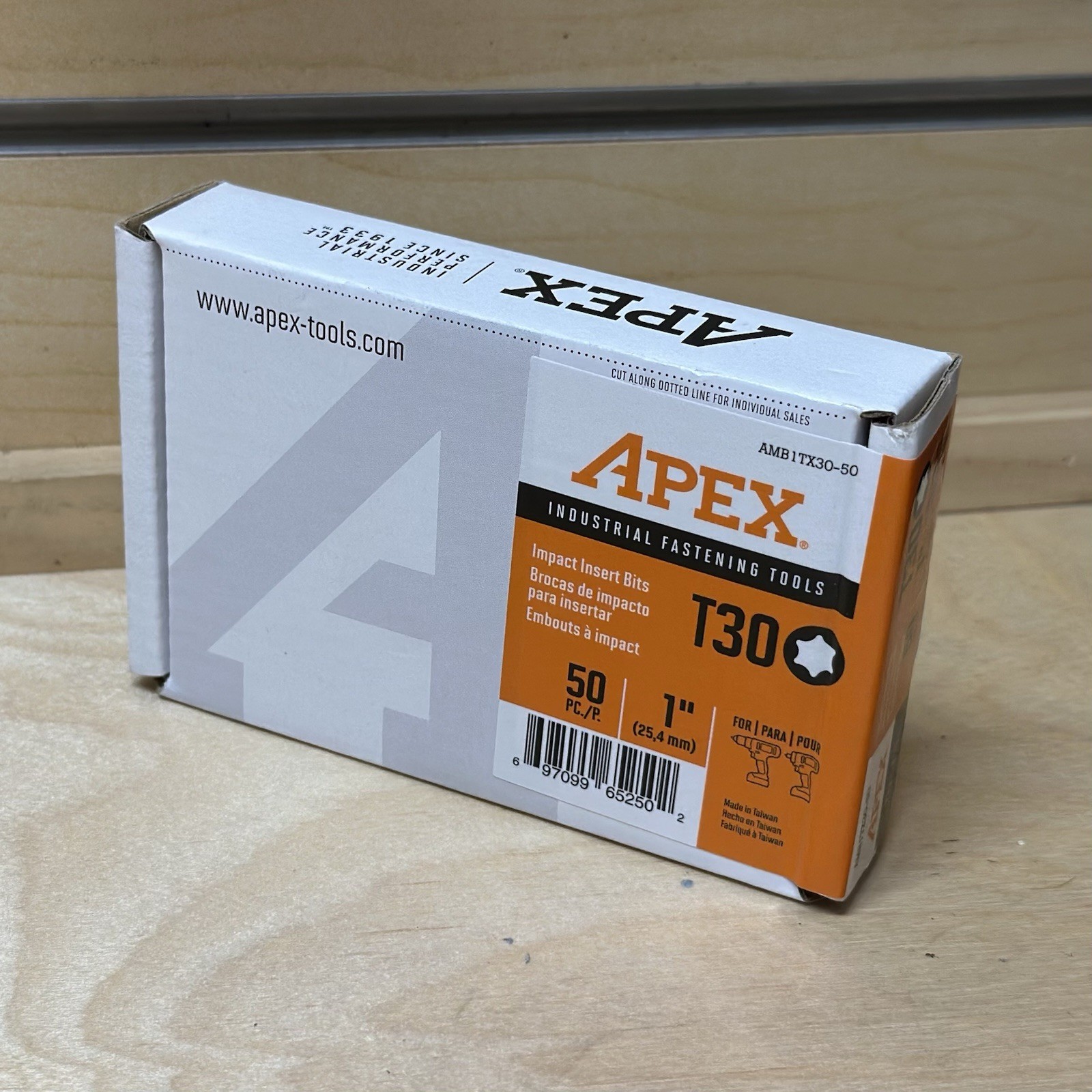 APEX USA Torx T-30 Insert Bit 1/4” Hex – 50 pack!