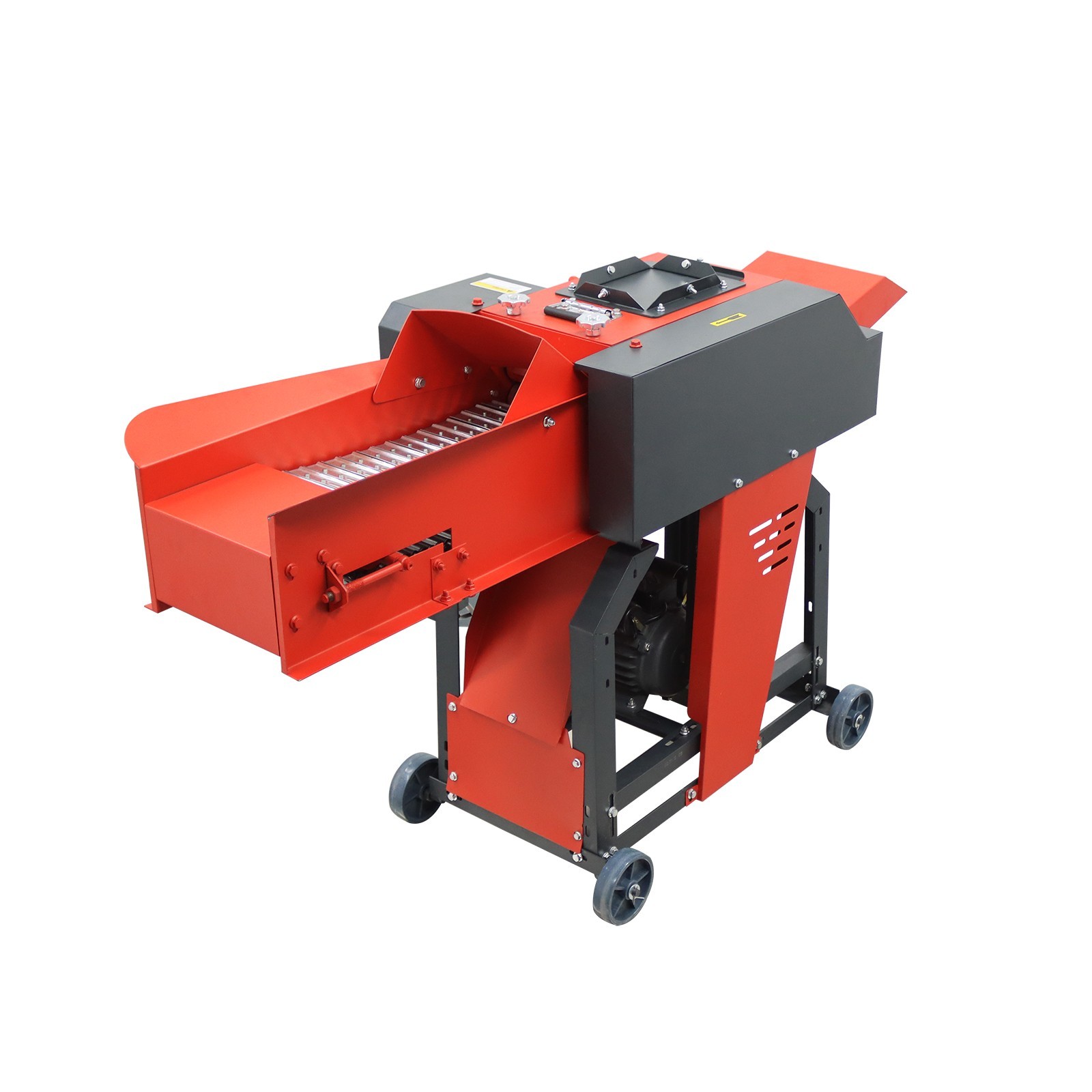 220V Hay Straw Grass Cutter Crusher Pulverizer with Conveyor for Automatic Feed