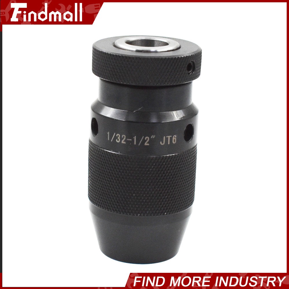 Findmall Keyless Drill Chuck With Taper Mounted 1/32″-1/2″ Jt6