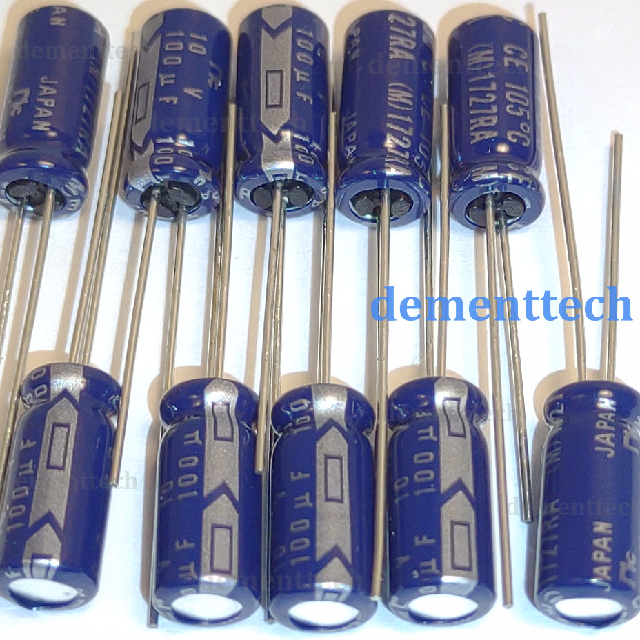 10pcs Japan 100uF 10V Low-ESR 105C NIC NRSG radial capacitors electrolytic caps