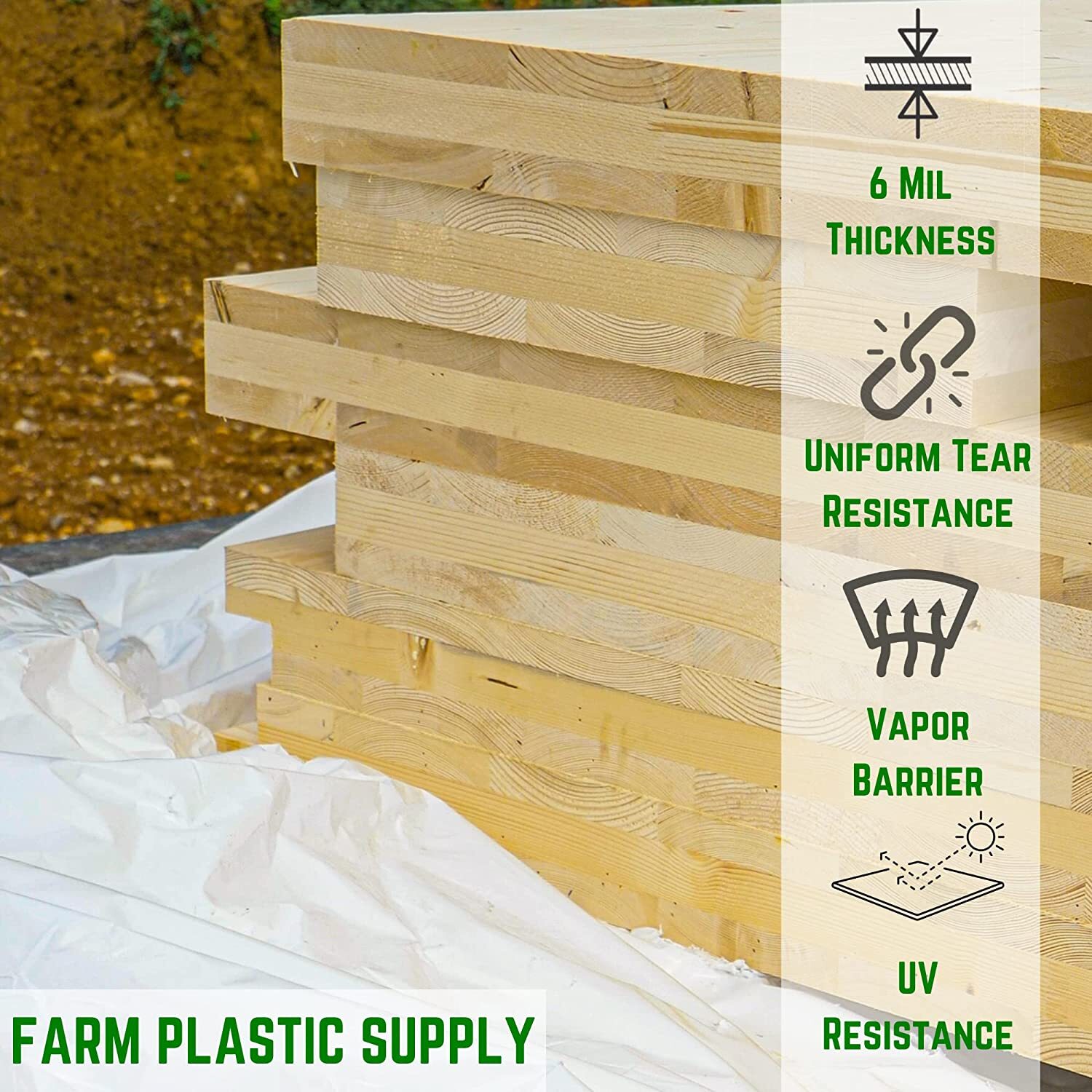 Dura Skrim – 6 Mil White String Reinforced Plastic Sheeting