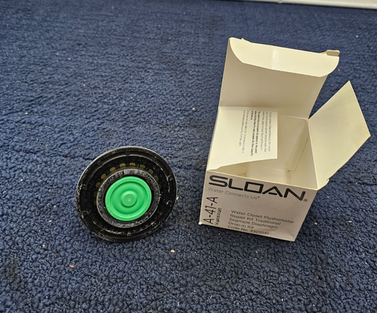 (QTY 2) Sloan A-41-A Water Closet Diaphragm Assembly 1.6 GPF For Flushometer