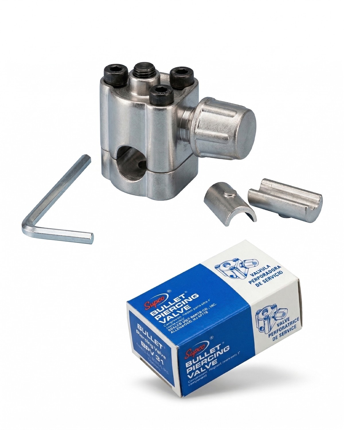 SUPCO BPV31 Bullet Piercing Valve 1/4 5/16 3/8 500 PSI AC Refrigerant Tap