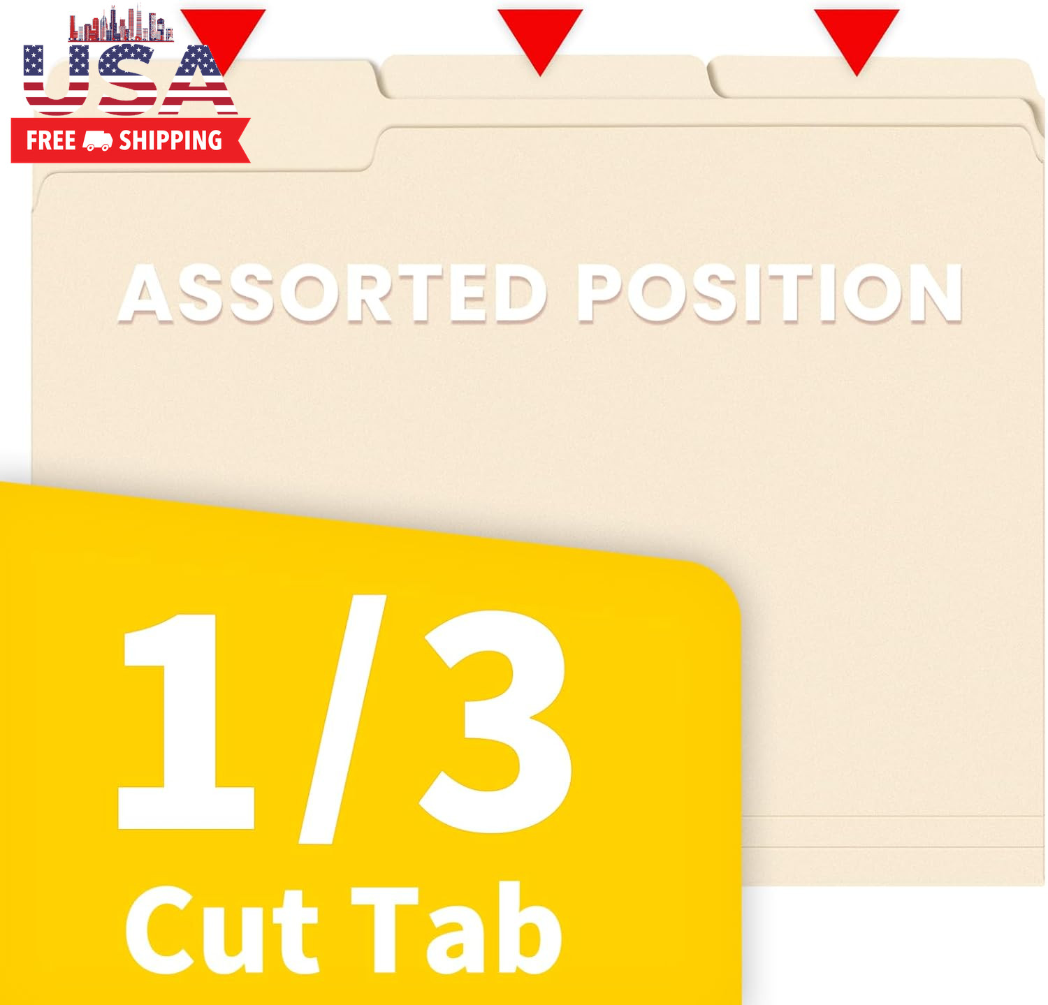 File Folders, 30 Pack Manilla Folders 8.5 X 11, 1/3 Cut Tab for Easy Labeling an