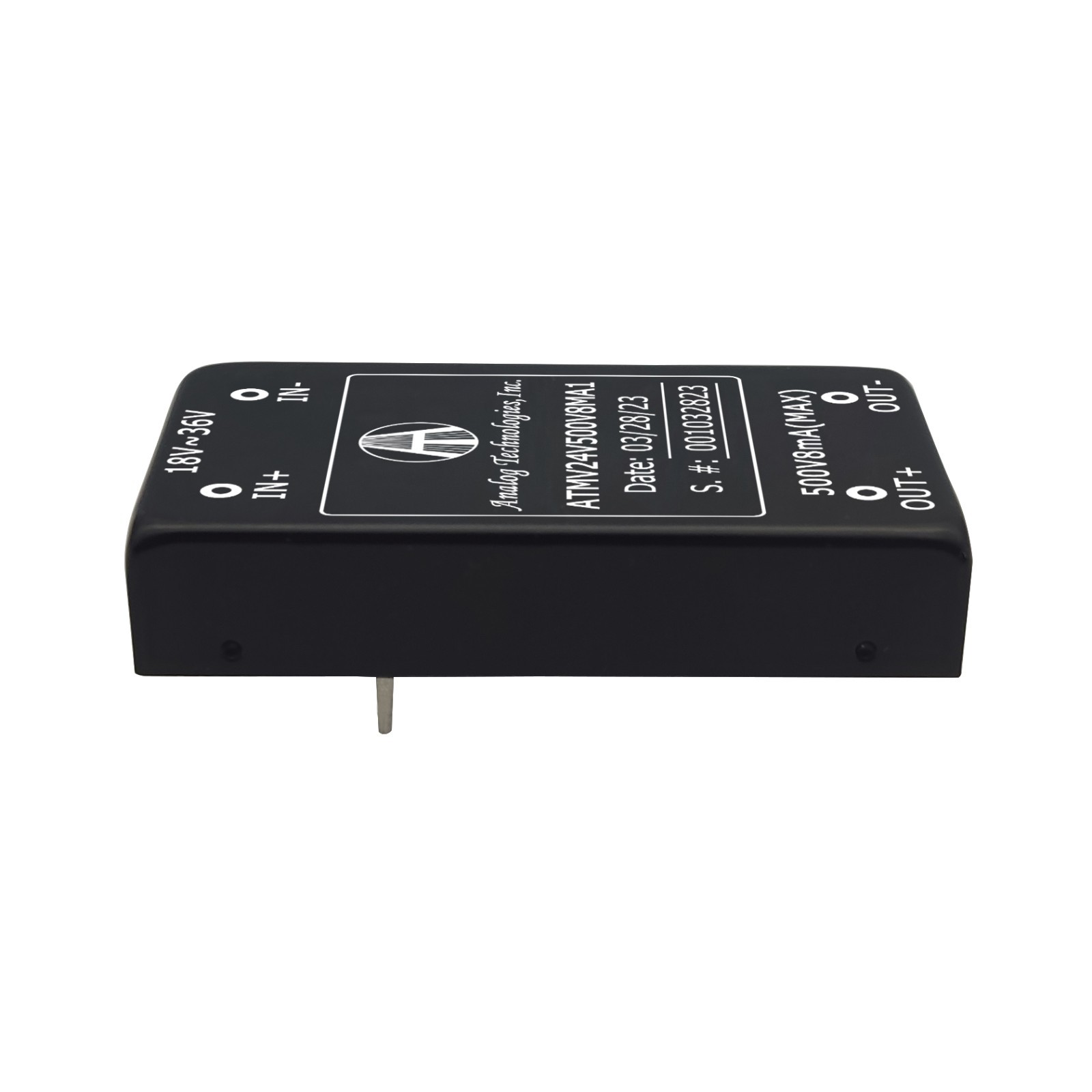 ATMV24V500V8MA1 4W Isolated DC-DC Power Module 24V Input 500V 8mA Output