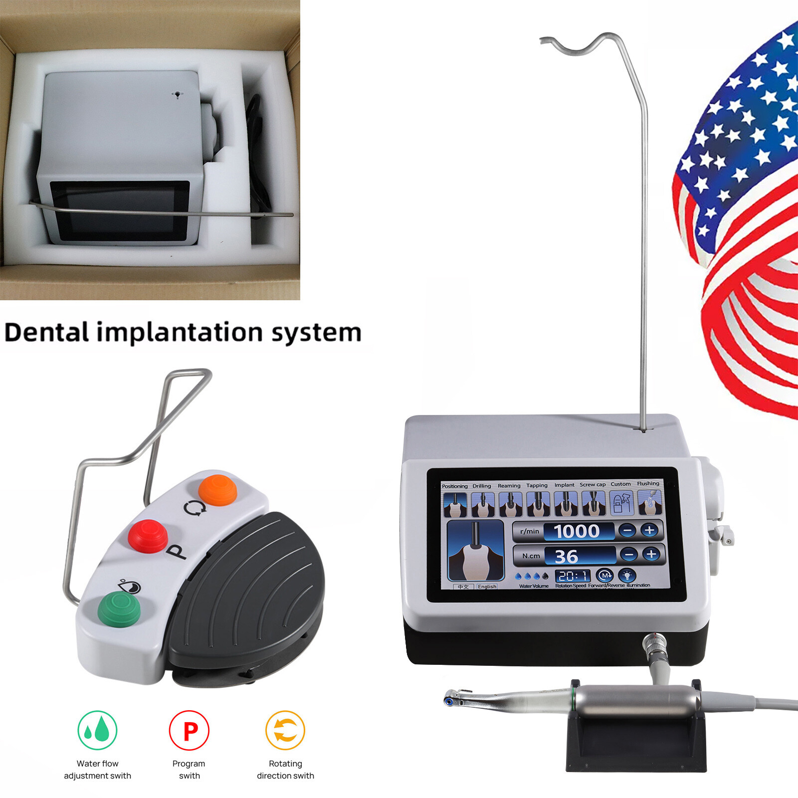 Dental Surgical Implant Motor Brushless+20:1 Handpiece
