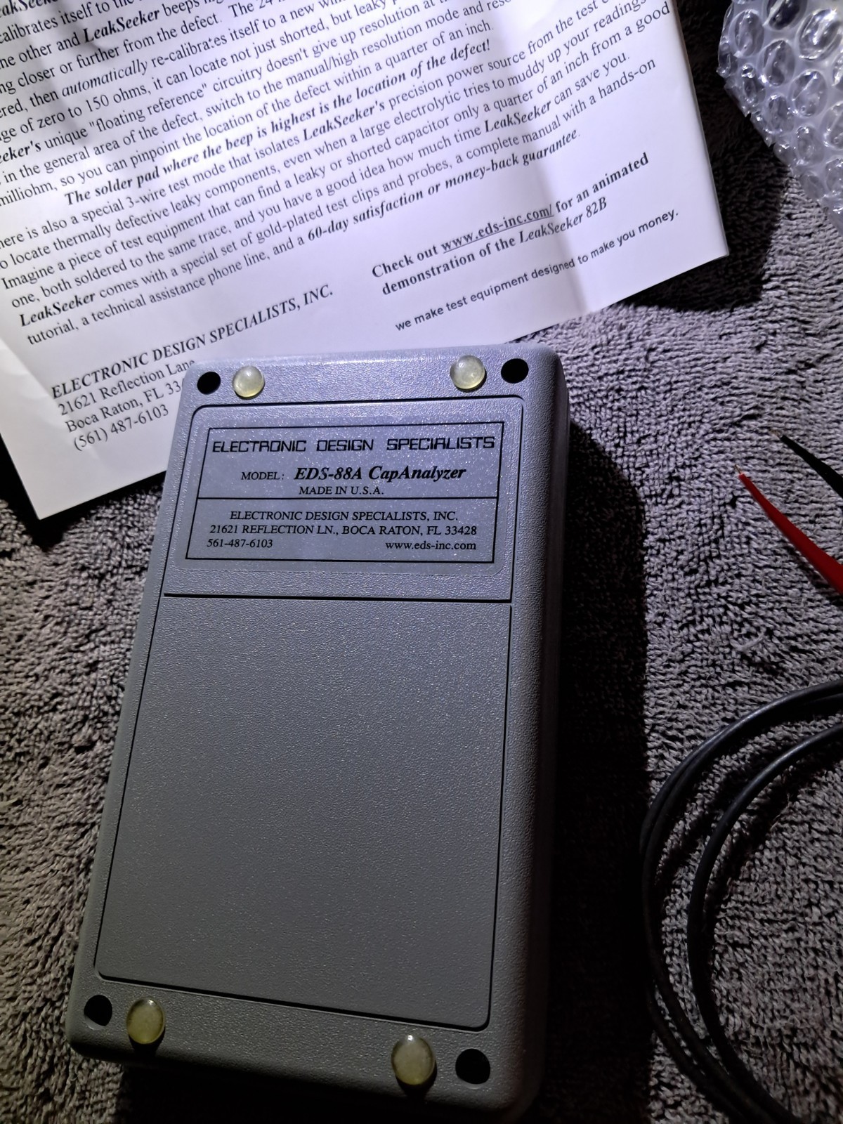 EDS CapAnalyzer 88A ESR Tester Kit – Custom Hardwired Pomona Tweezer Upgrade