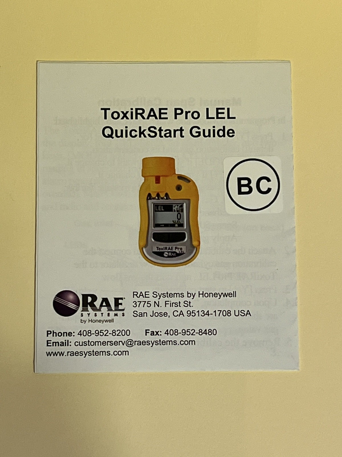 RAE Systems ToxiRAE Pro LEL Personal Combustible Gas Detector QC Passed