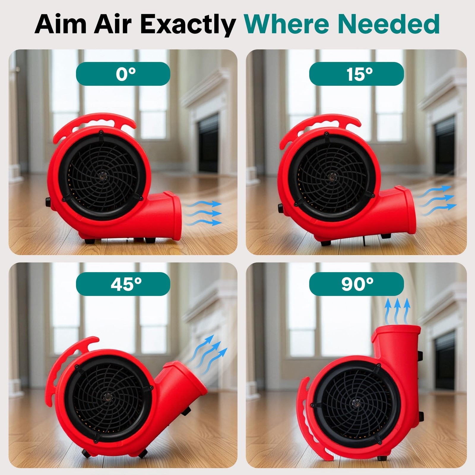SereneLife Air Mover Blower Fan 2500 CFM – Powerful High Performance 3-Spe