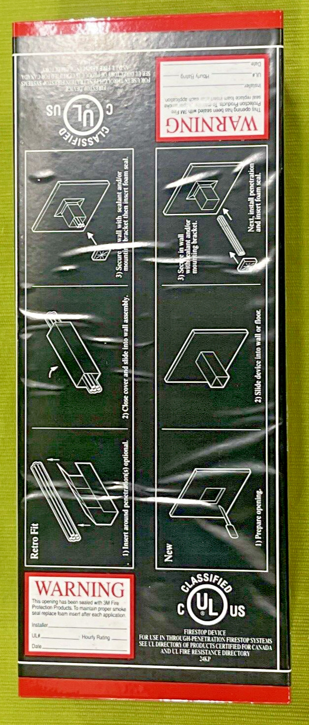 3M Fire Barrier Quick Pass Through Device 4″ Square (Shell Only)