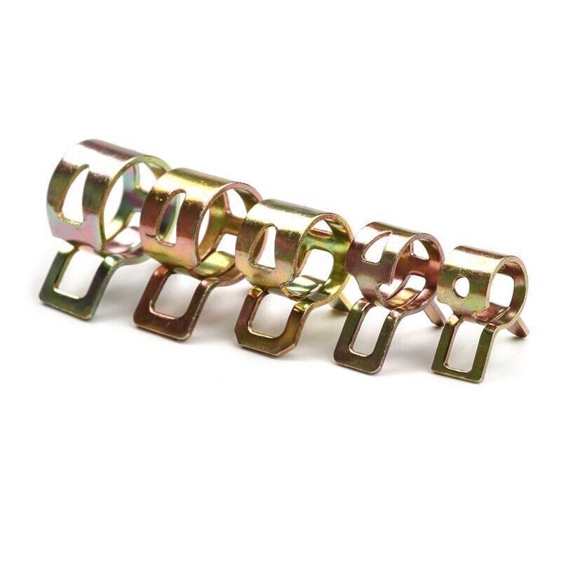 115PC 6-22mm Spring Hose Clamps Fastener Fuel Water Line Pipe Air Tube Clips Kit
