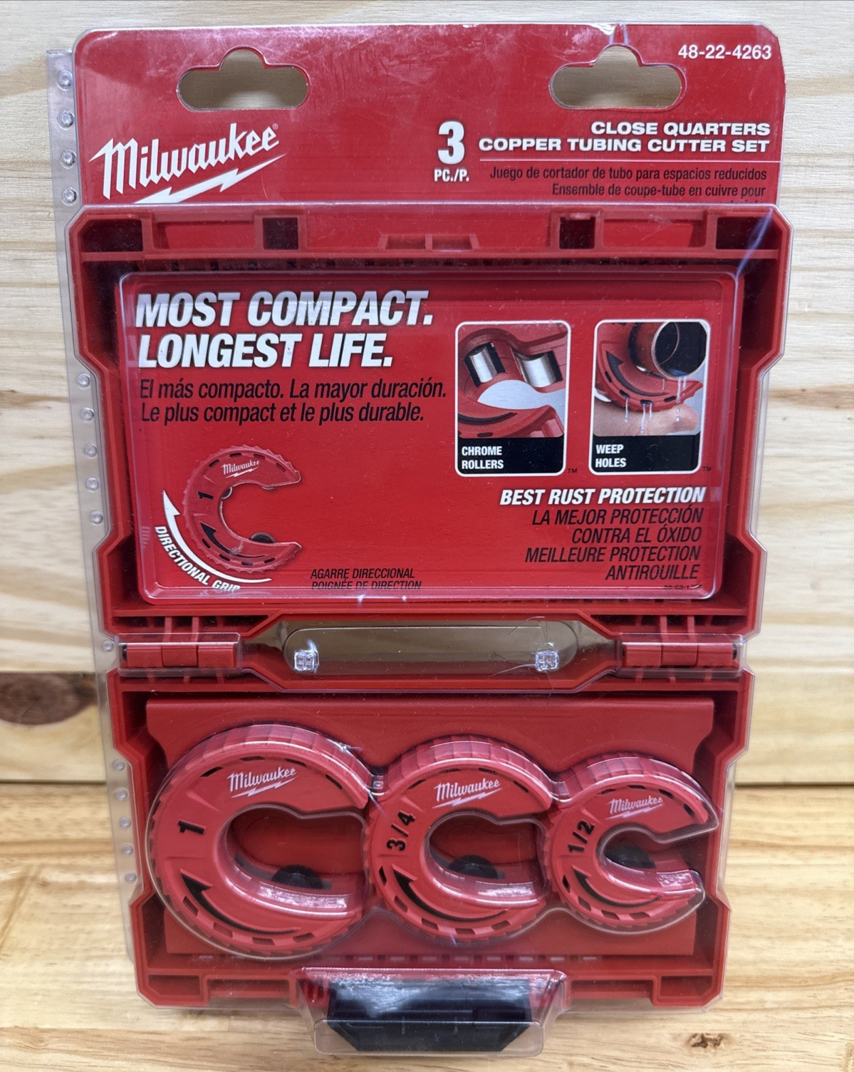 Milwaukee 48-22-4263 3pc Close Copper Quarters Tubing Cutter Set – DN29