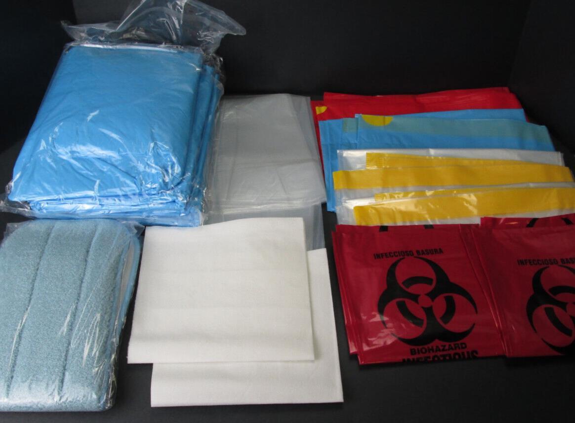 New Medline Quicksuite Complete O.R. OR Turnover Kit Sahara Linen Bag Mop Cloth