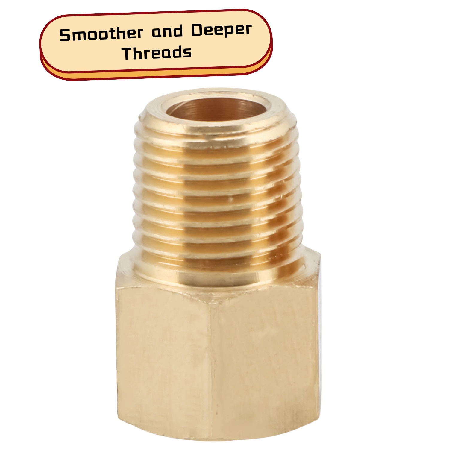 U.S. Solid Brass Fitting Extender Adapter NPT 3/8″ Male x 3/8″ Female, 2pcs