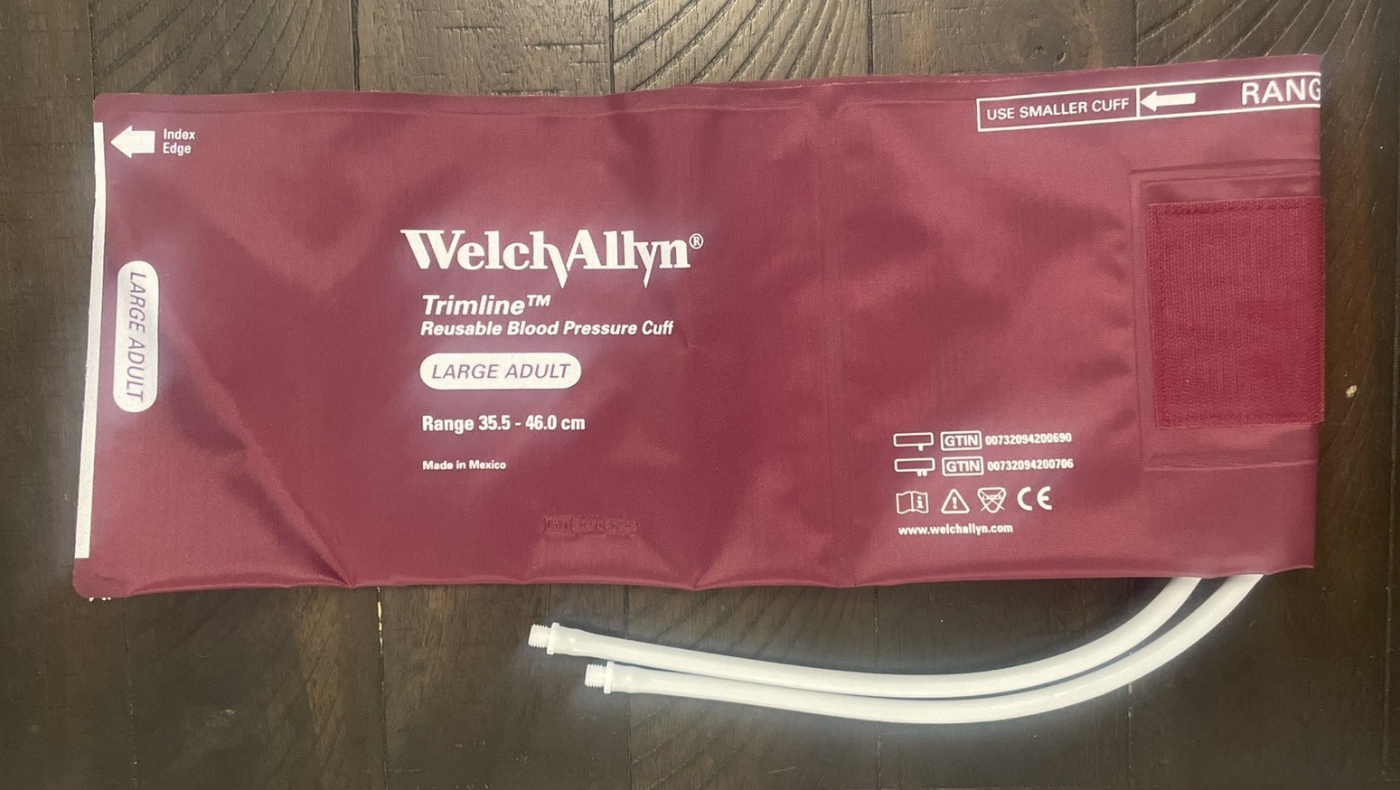 Welch Allyn Trimline Blood Pressure Cuff Size 12 Large Adult Reusable 3602CK NEW