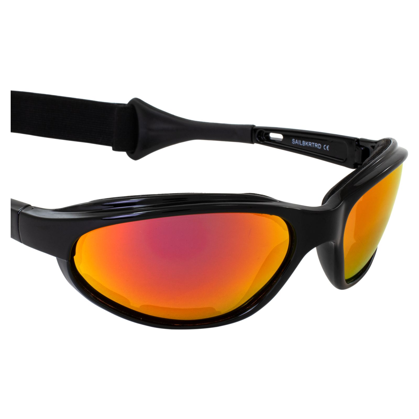 Birdz Sail Padded Goggles for Men or Women Black w/ Polarized Red Mirror Lenses