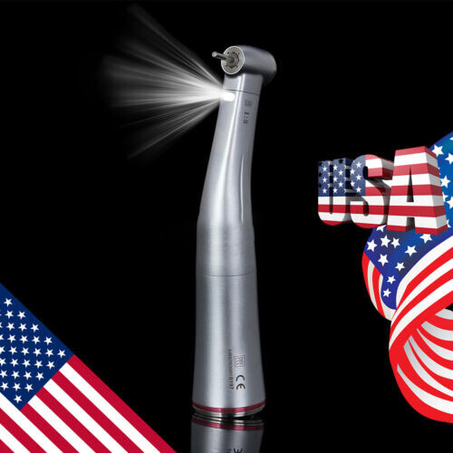Dental 1:5 Fiber Optic LED Contra Angle Increasing Handpiece Fit NSK E-Type USA