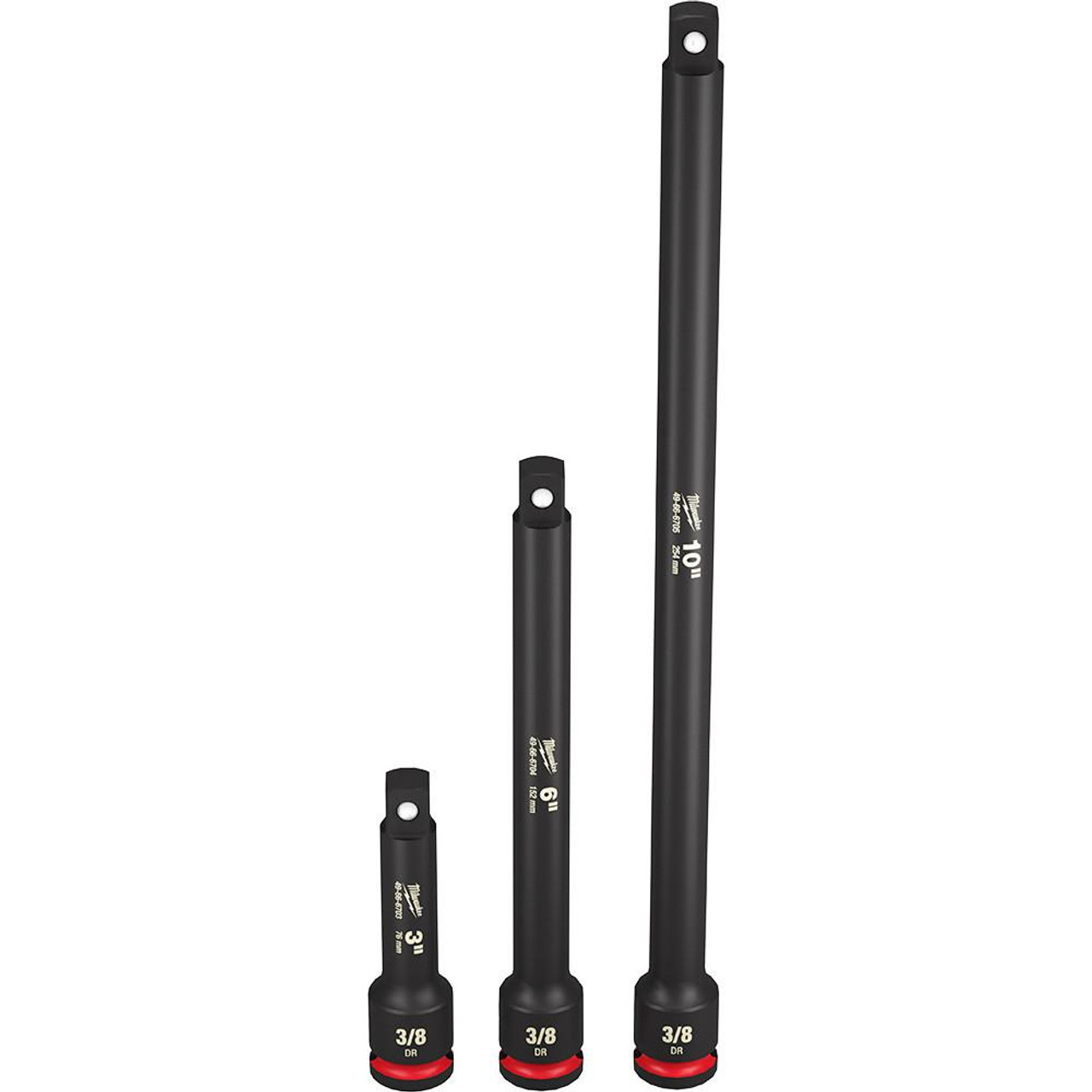 Milwaukee 49-66-6714 3PC SHOCKWAVE Impact Duty 3/8 Drive Extension Set